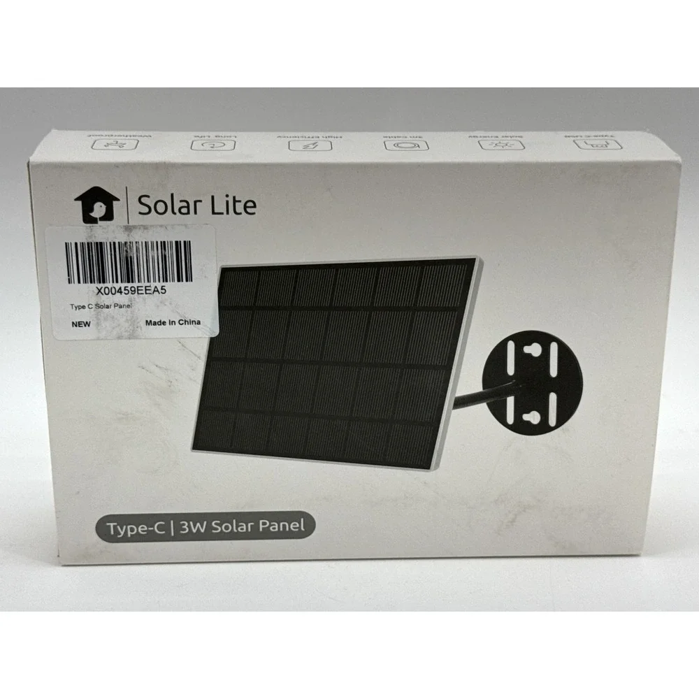 Netvue Solar Lite Panel Black Modern Type USB Energy High Efficiency Power White
